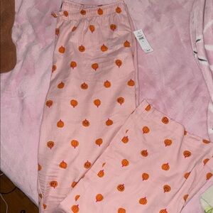 GAP Factory Pink Pumpkin Pajama Pants